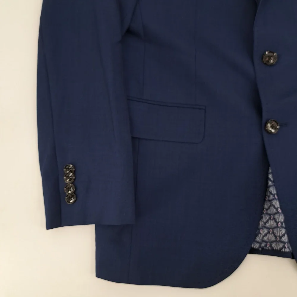 Ted Baker Endurance Jay CT Mens 38S Navy Blue Wool Blazer Sport Coat Jacket